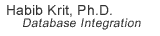 Habib Krit, Ph.D. - Database programming with Web integration